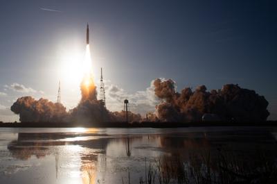 Launch climbing through the atmosphere